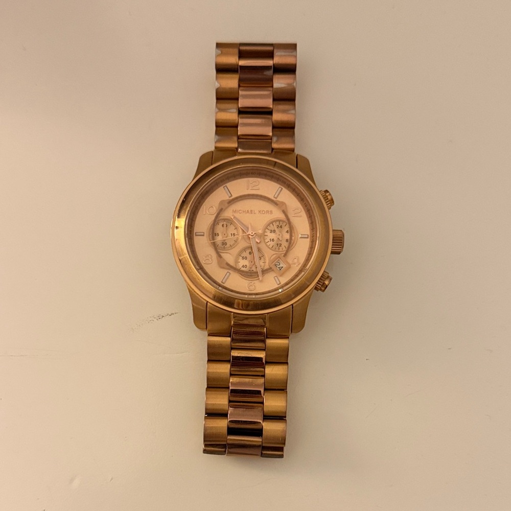 Michael Kors Metallic Rose Chronograph Watch